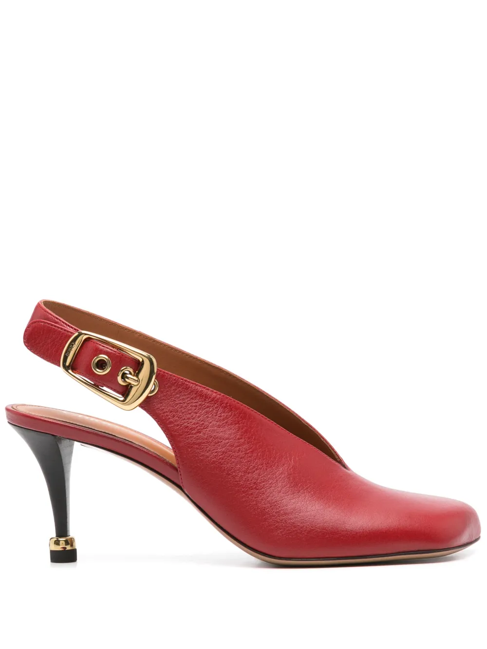 80mm leather pumps
