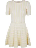 Elisabetta Franchi striped knitted dress - Yellow