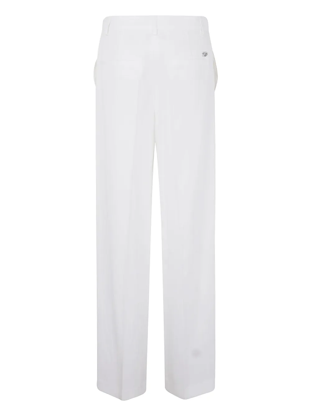 Blumarine logo-lettering trousers - Wit