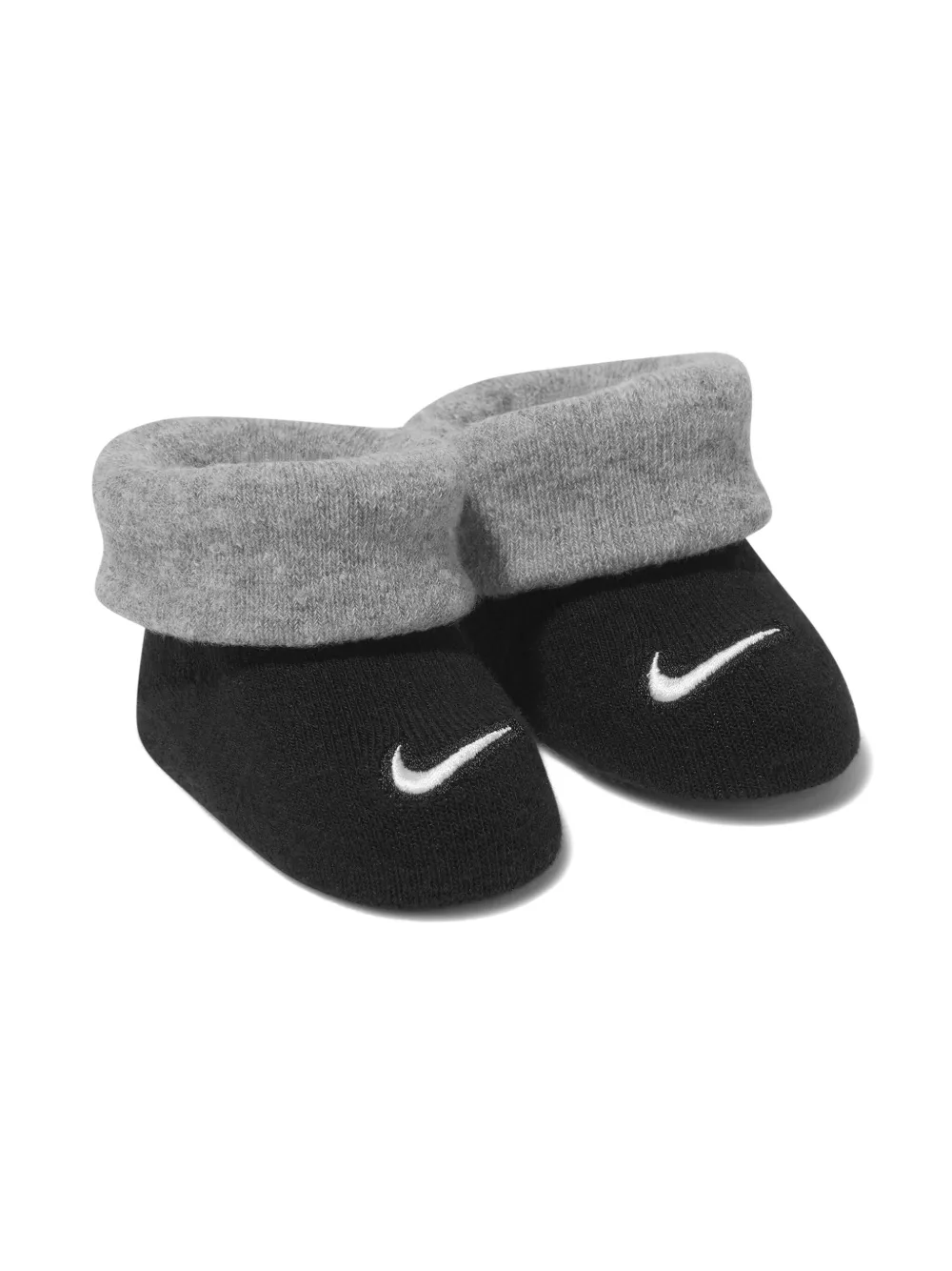 Nike Kids Romper muts en slofjes met Swoosh-print Zwart