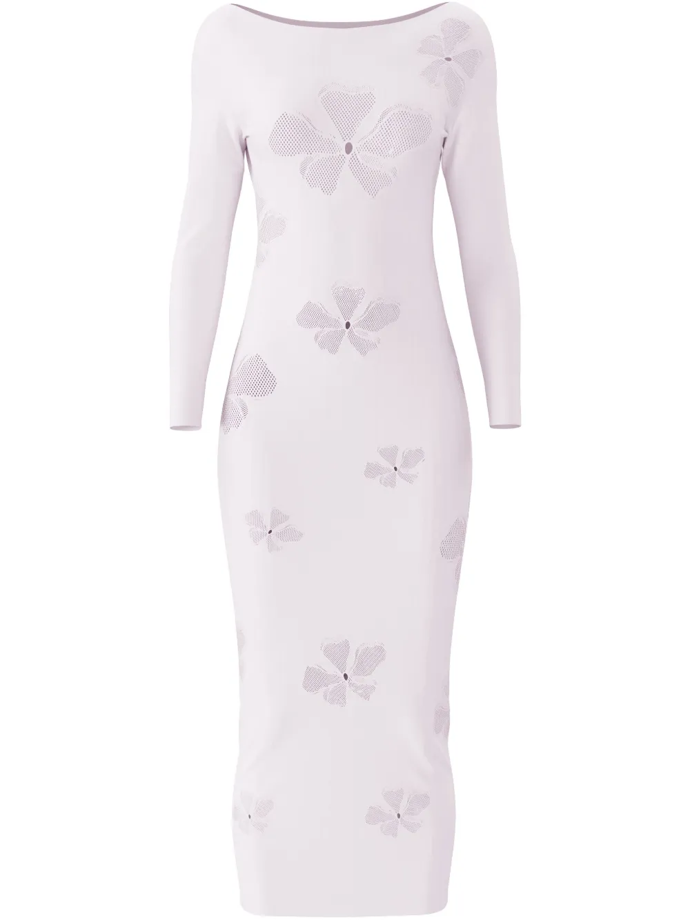 Maccapani vestido midi con monograma | blanco | Image 1