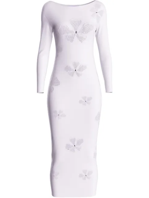 Maccapani monogram-pattern midi dress 25EM2M0H40065018 - 0