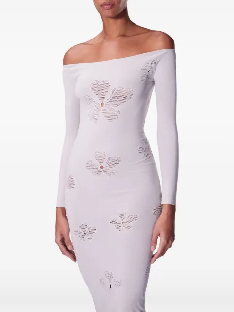 Maccapani monogram-pattern midi dress 25EM2M0H40065018 - 3