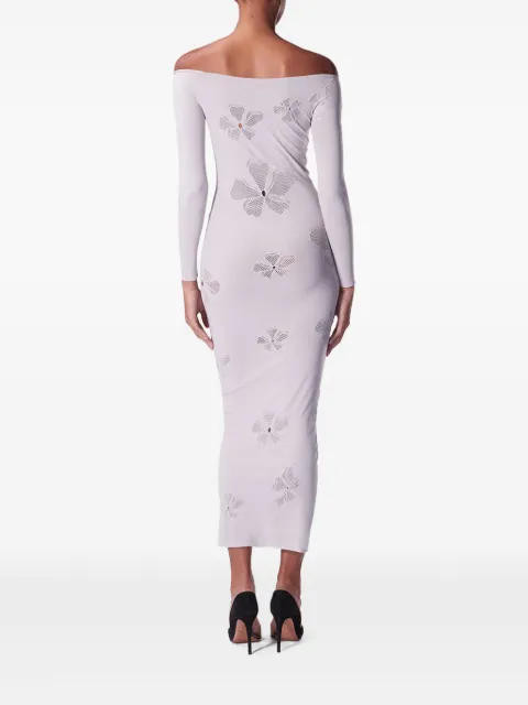 Maccapani monogram-pattern midi dress 25EM2M0H40065018 - 2