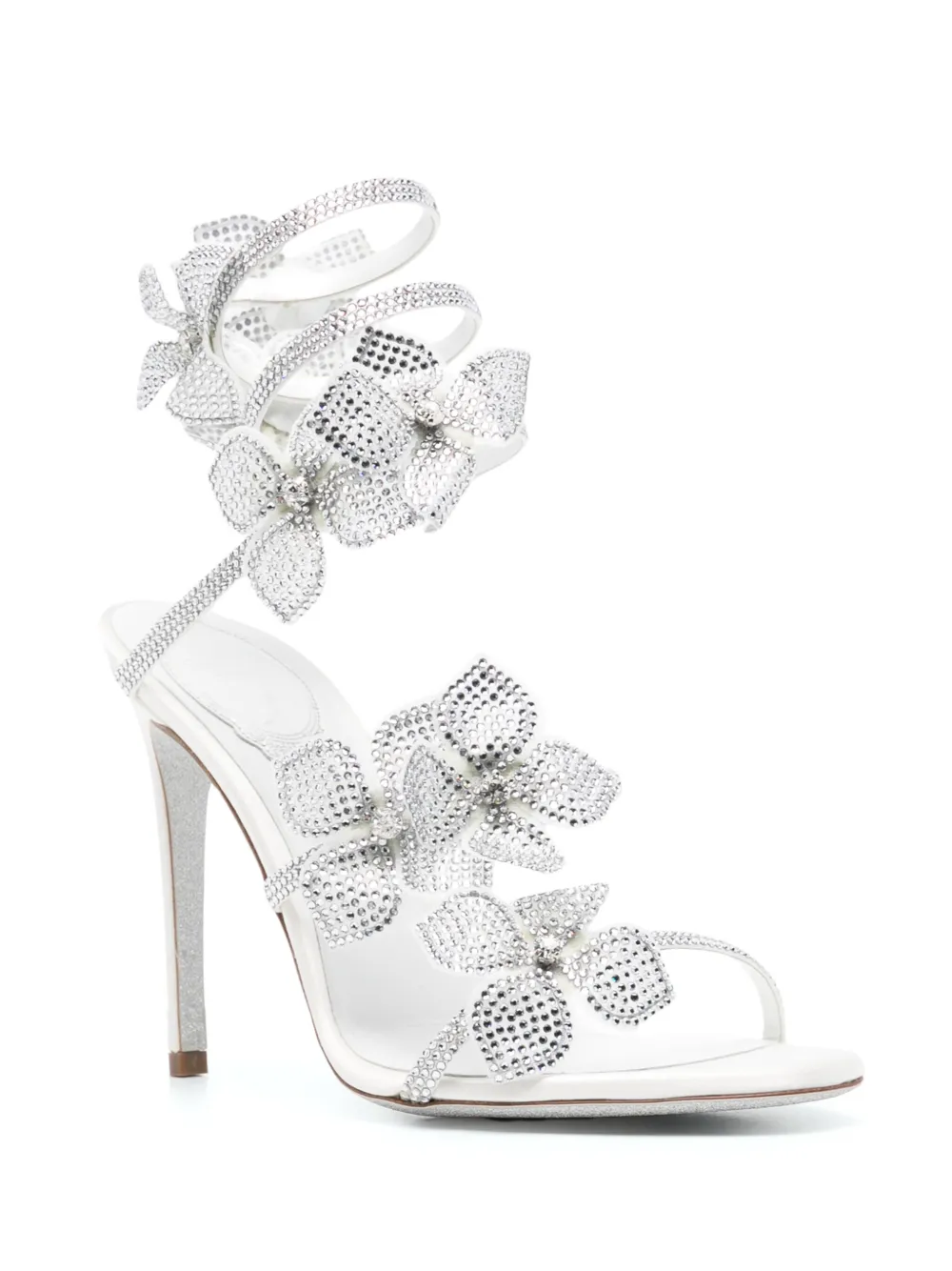 René Caovilla 105mm Floriane sandals White