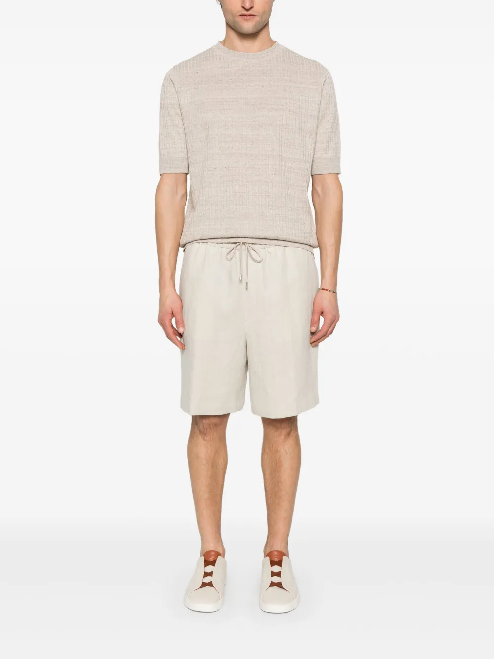 Lardini linen shorts - Beige