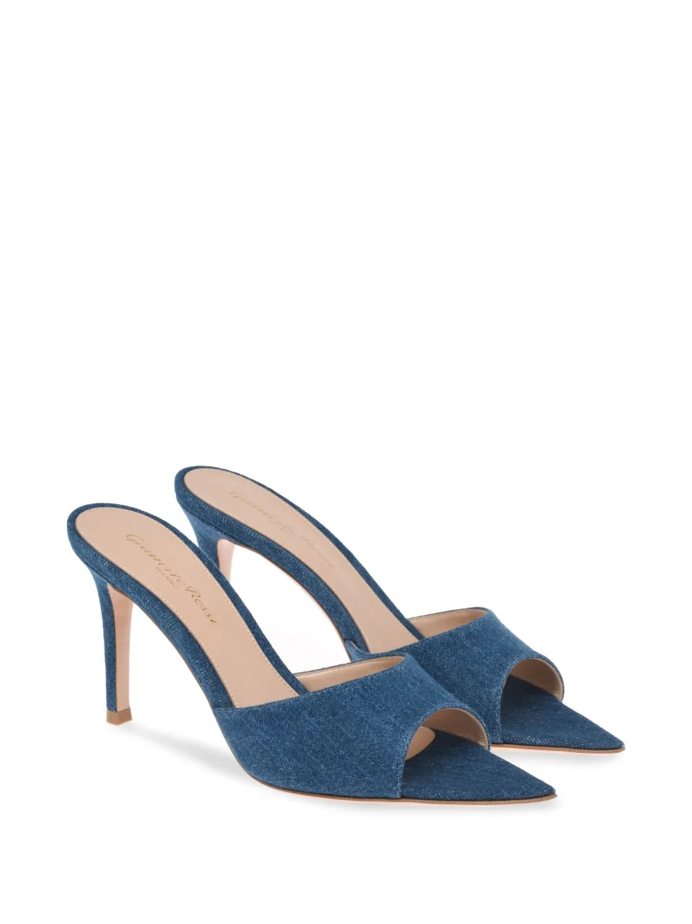 Gianvito Rossi Elle 85 mm muiltjes Blauw