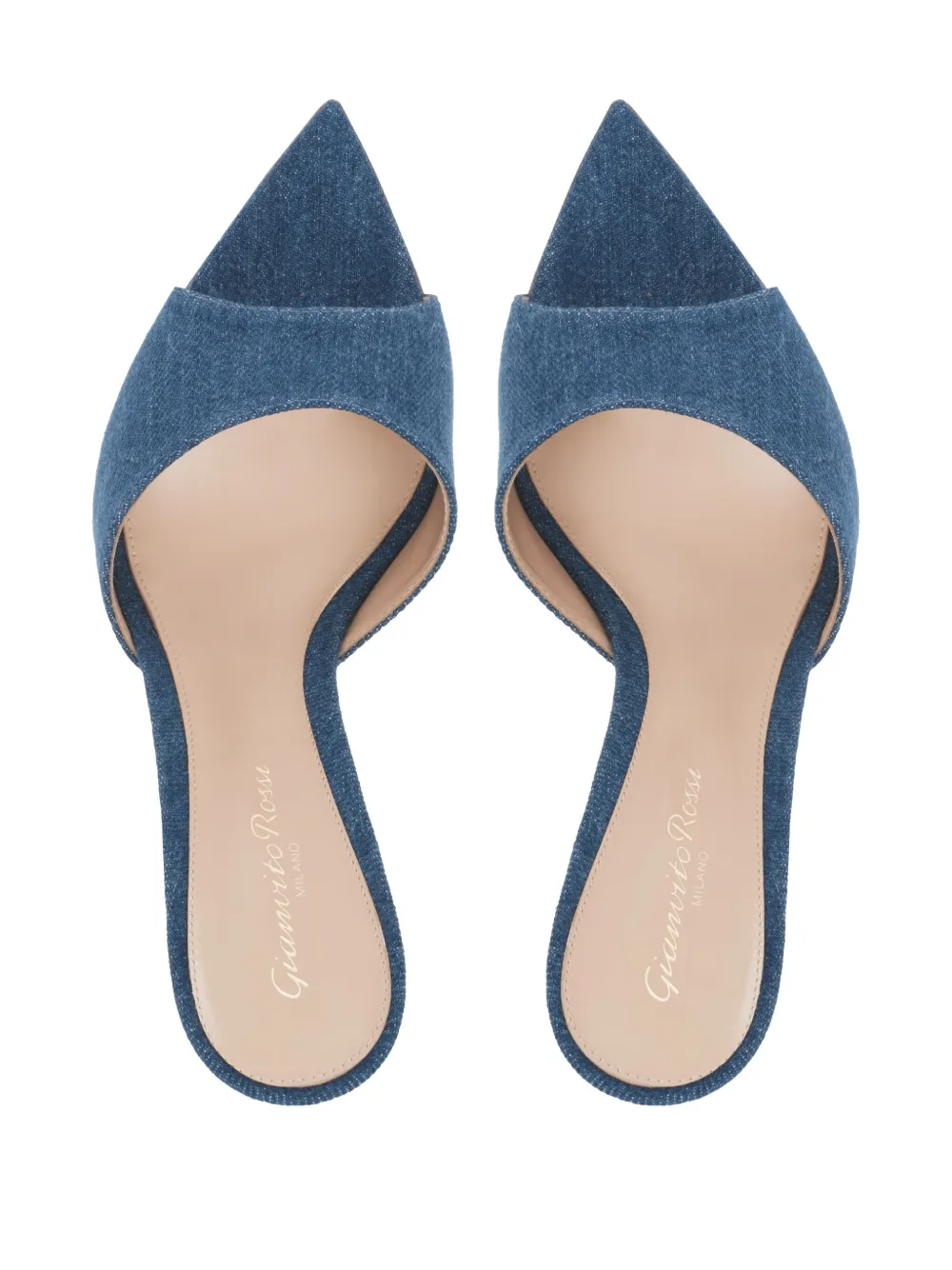 Gianvito Rossi Elle 85 mm muiltjes Blauw