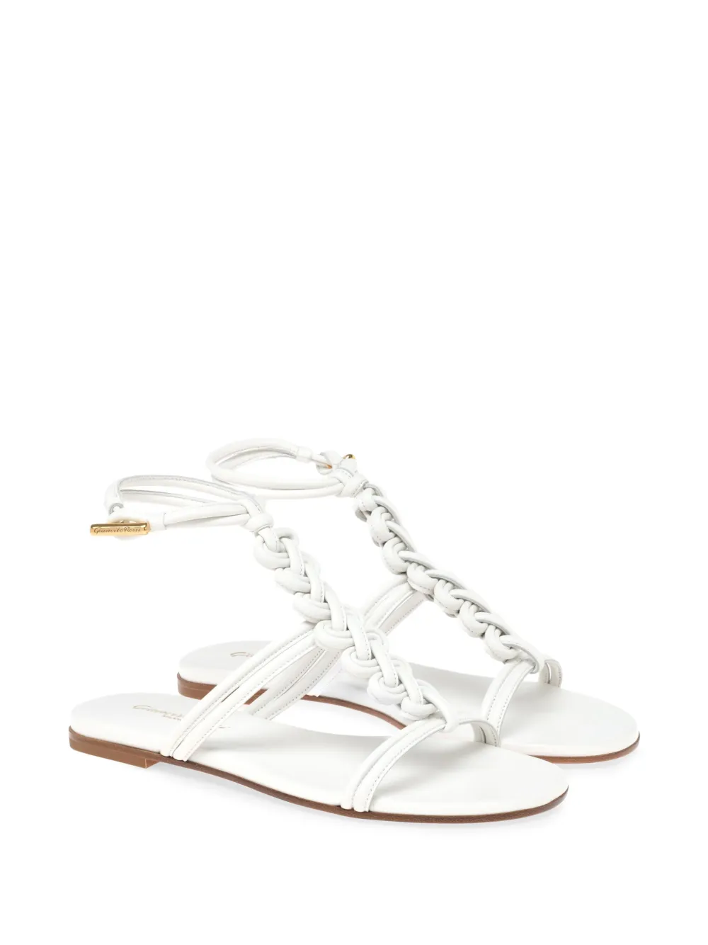 Gianvito Rossi leather Capua sandals White