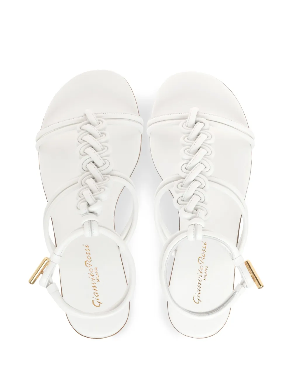 Gianvito Rossi leather Capua sandals White