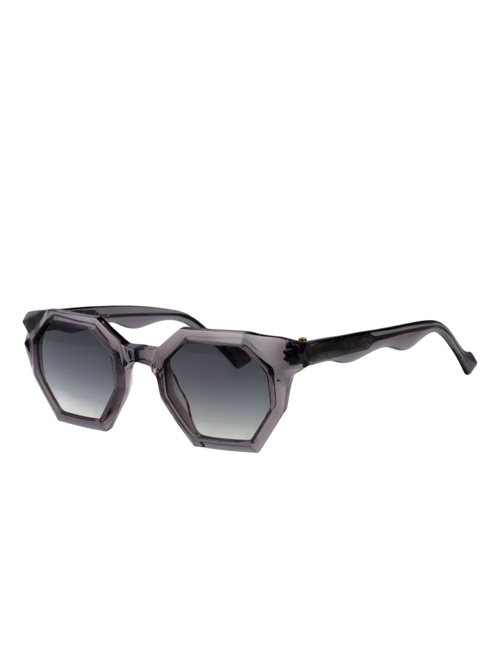 Yohji Yamamoto geometric-frame sunglasses - Grijs