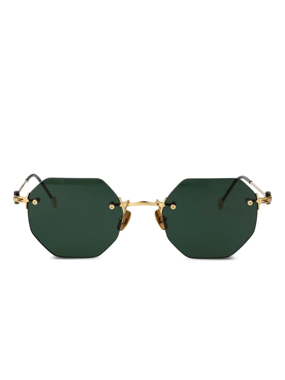 Yohji Yamamoto geometric-frame sunglasses - Oro