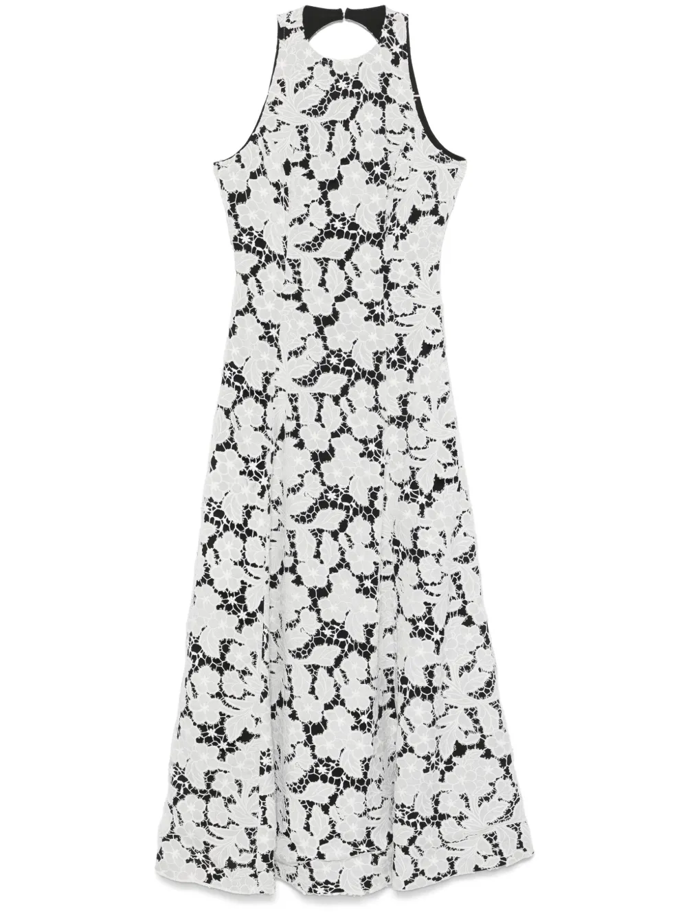 broderie-anglaise A-line midi dress