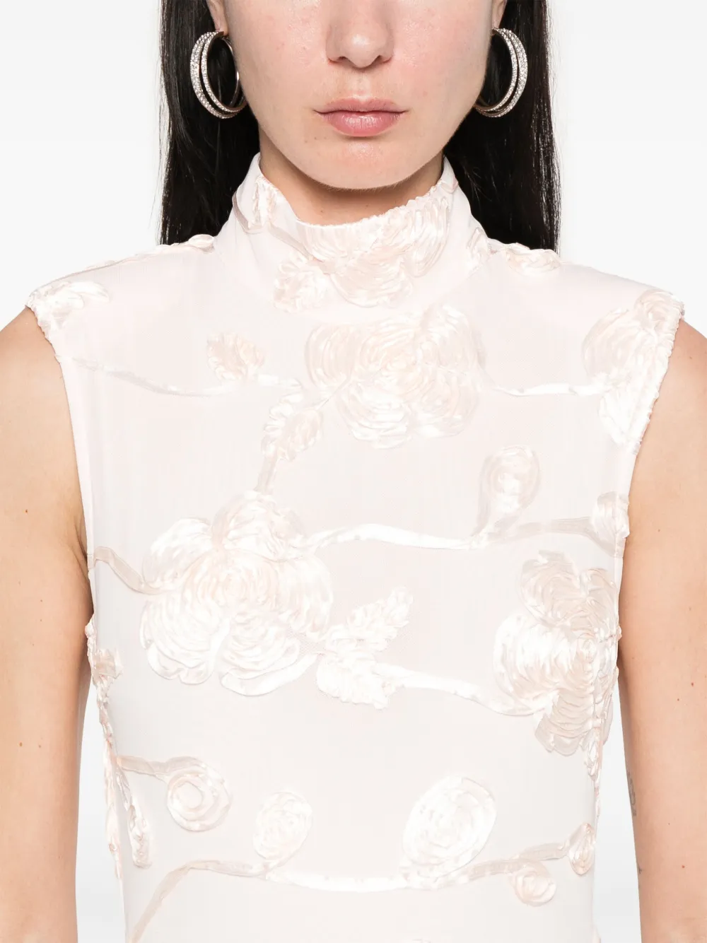 ROTATE BIRGER CHRISTENSEN Maxi-jurk met bloemenmesh Roze