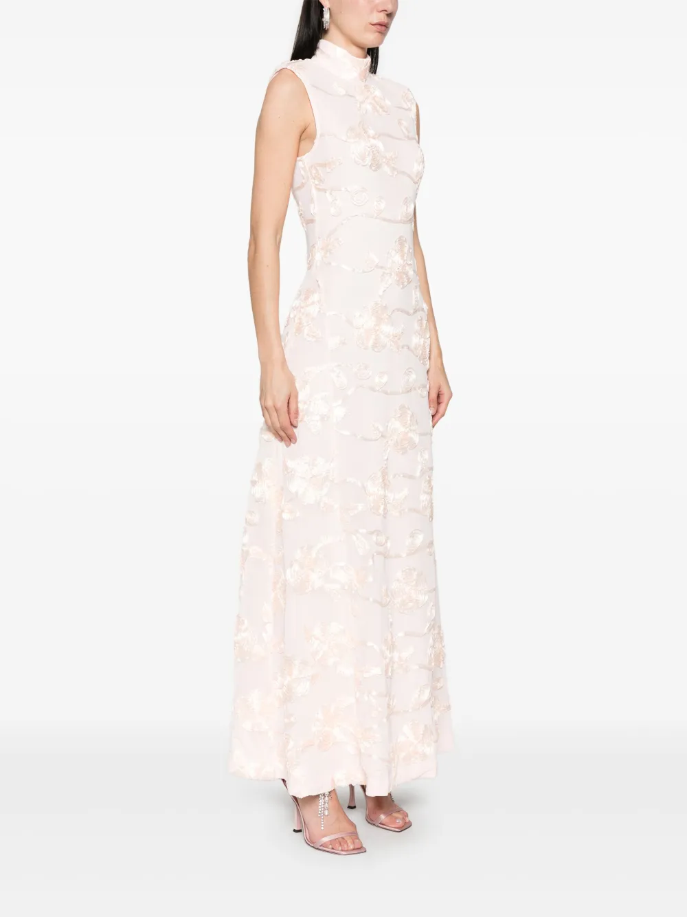 ROTATE BIRGER CHRISTENSEN Maxi-jurk met bloemenmesh Roze