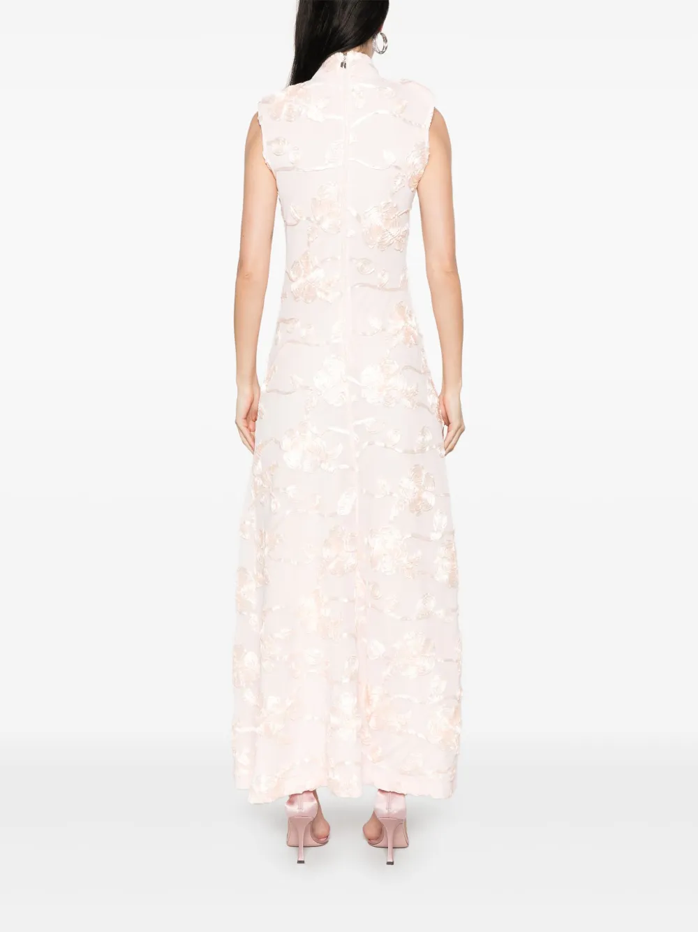 ROTATE BIRGER CHRISTENSEN Maxi-jurk met bloemenmesh Roze