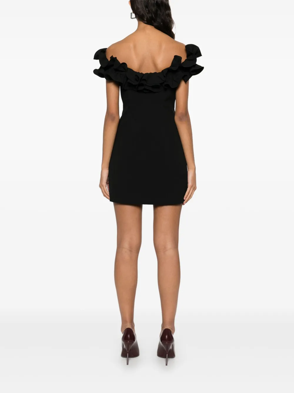 ROTATE BIRGER CHRISTENSEN RUFFLE-DETAIL MINI DRESS