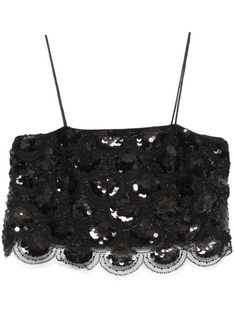 ROTATE BIRGER CHRISTENSEN sequinned crop top