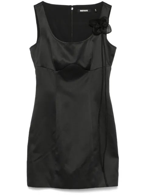 ROTATE BIRGER CHRISTENSEN vestido satinado con aplique floral