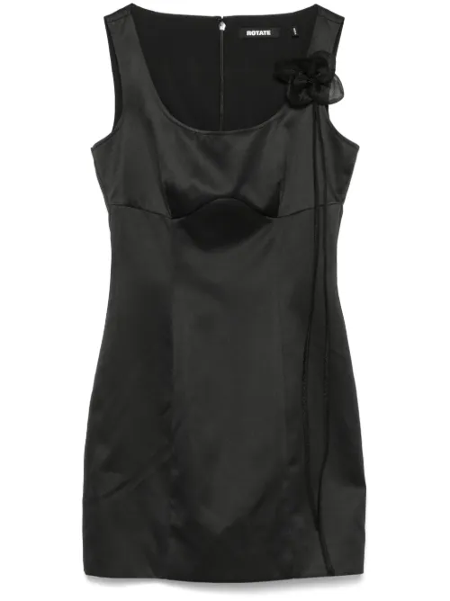 Robe en satin à fleurs appliquées - ROTATE BIRGER CHRISTENSEN - Modalova