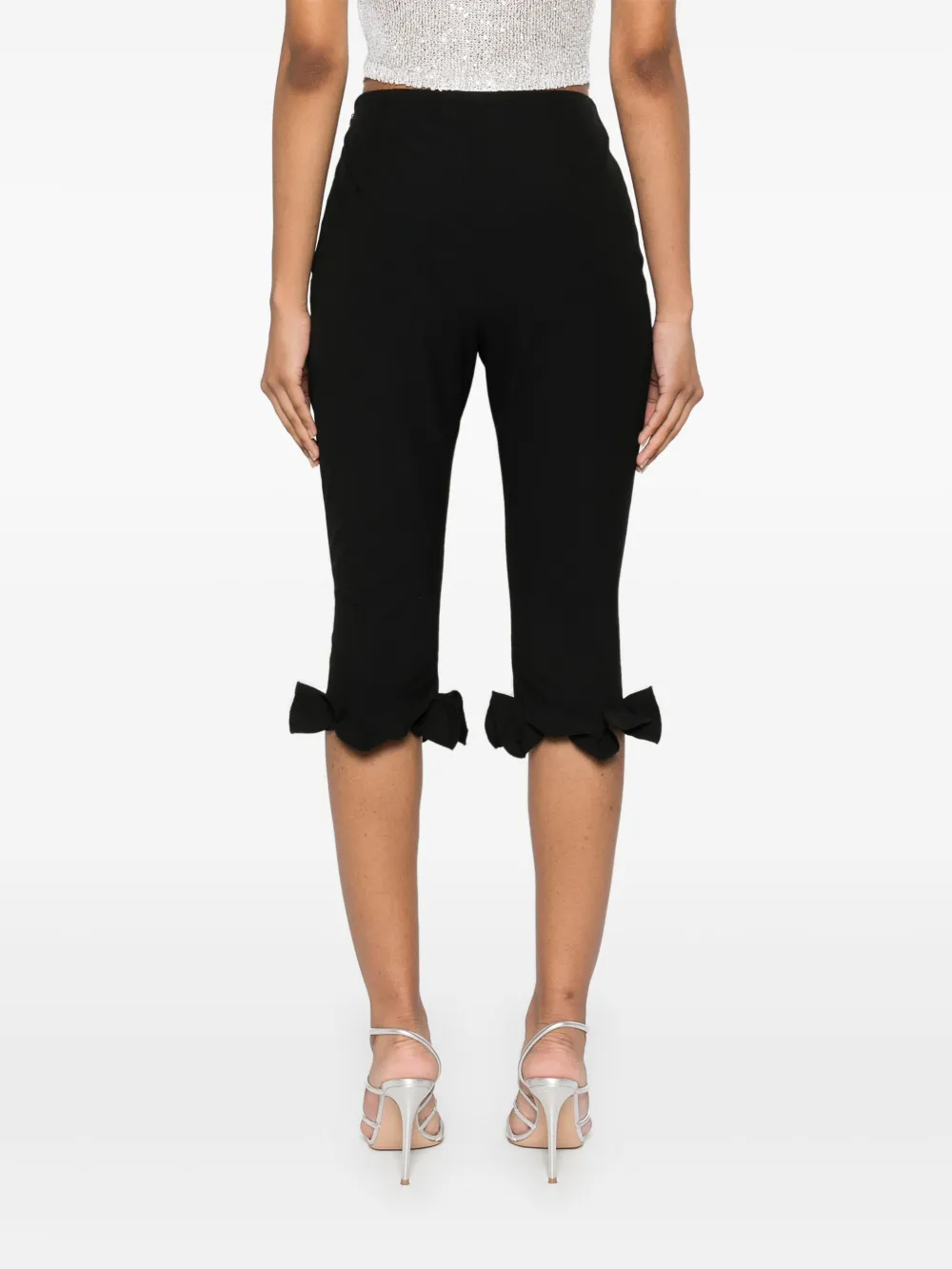 ROTATE BIRGER CHRISTENSEN Capris met ruches Zwart