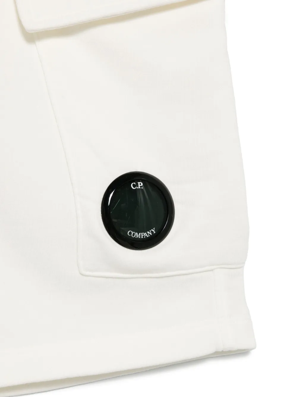 Shop C.p. Company Lens-detail Shorts In Neutrals