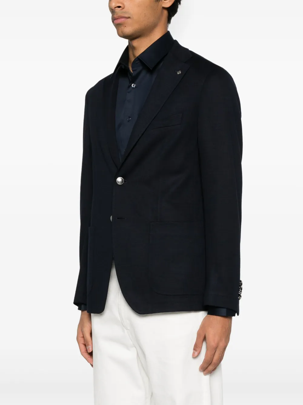 Tagliatore Gebreide blazer Blauw