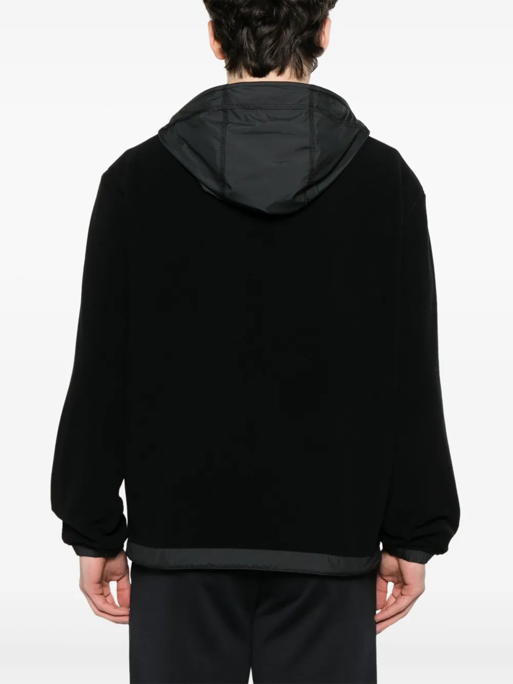 Moncler Omkeerbare fleece hoodie Zwart