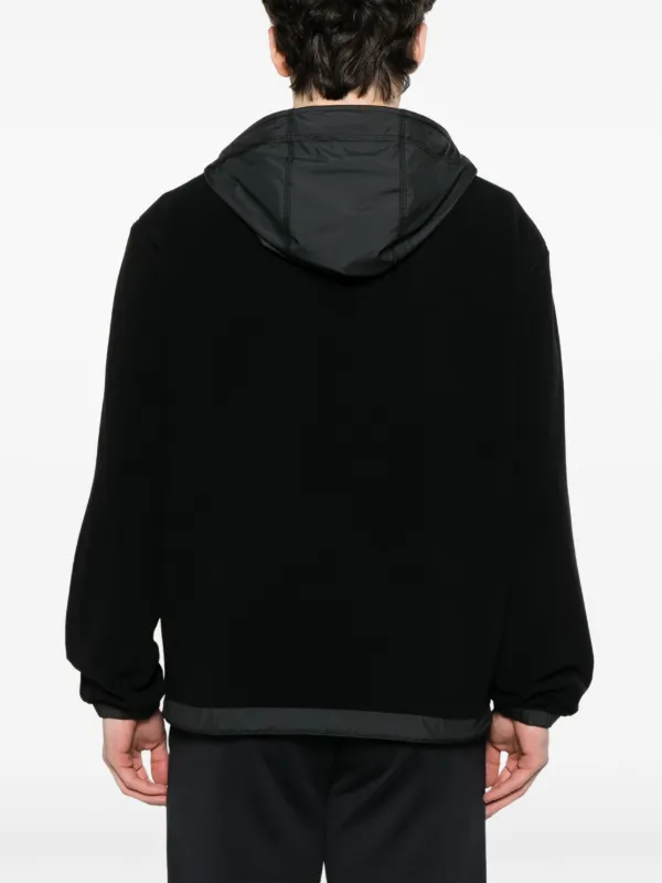 Moncler Reversible Fleece Hoodie | Black | FARFETCH