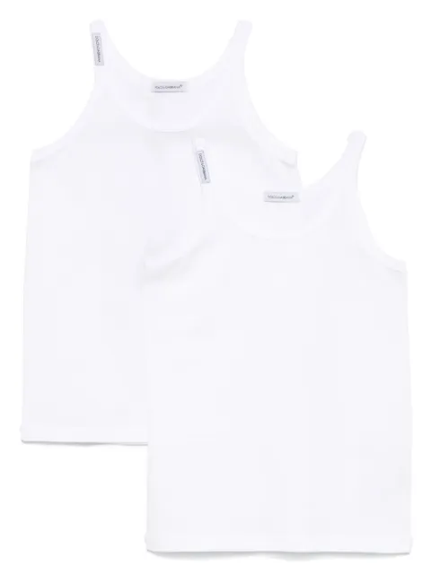 Dolce & Gabbana Kids set de dos camisetas con parche del logo