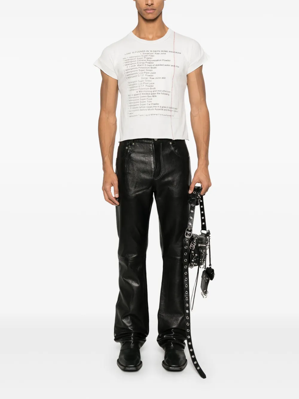 Enfants Riches Déprimés T-shirt met patchdetail Wit