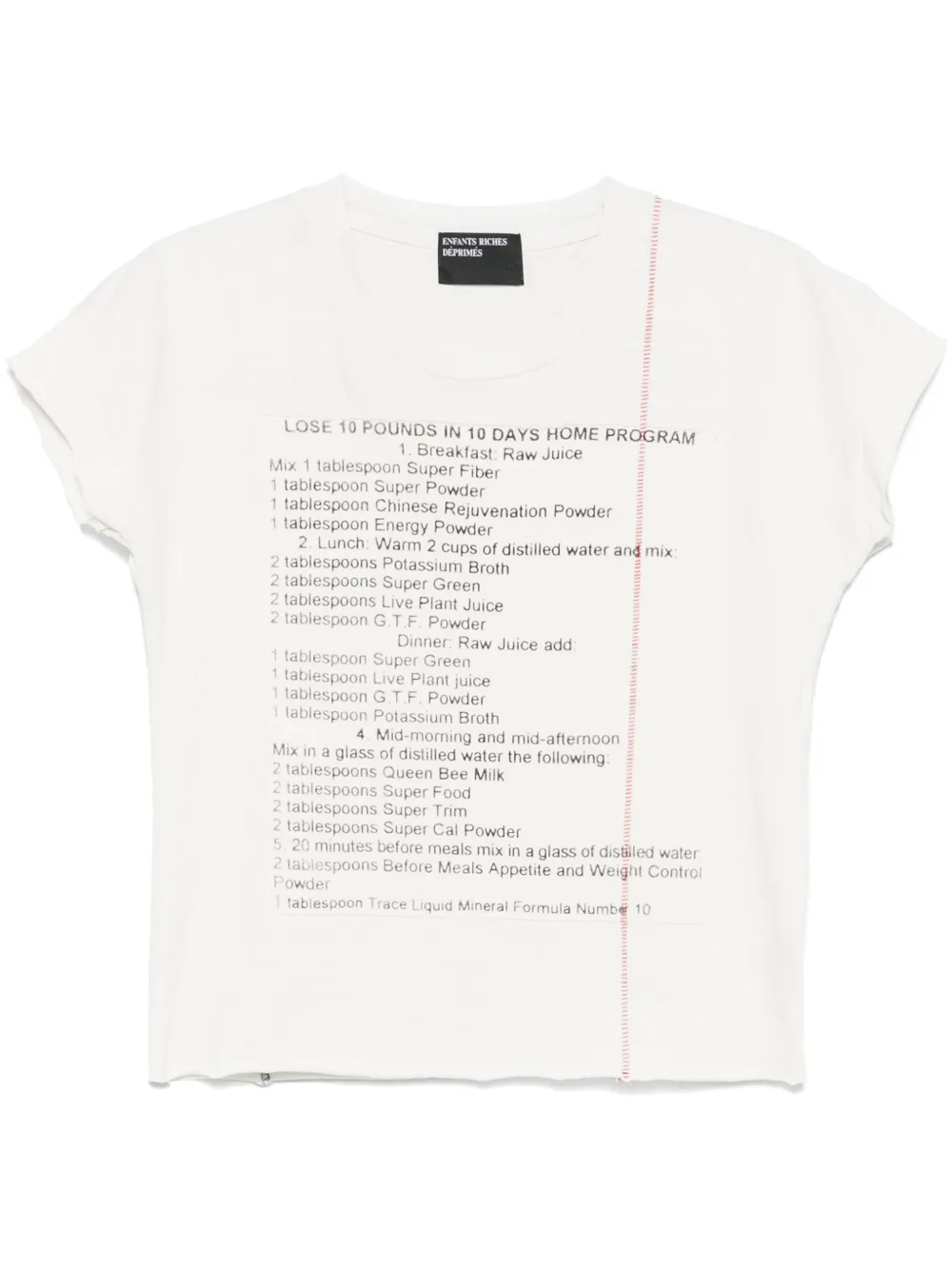 Enfants Riches Déprimés T-shirt met patchdetail Wit