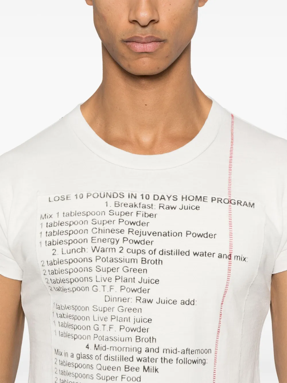Enfants Riches Déprimés T-shirt met patchdetail Wit