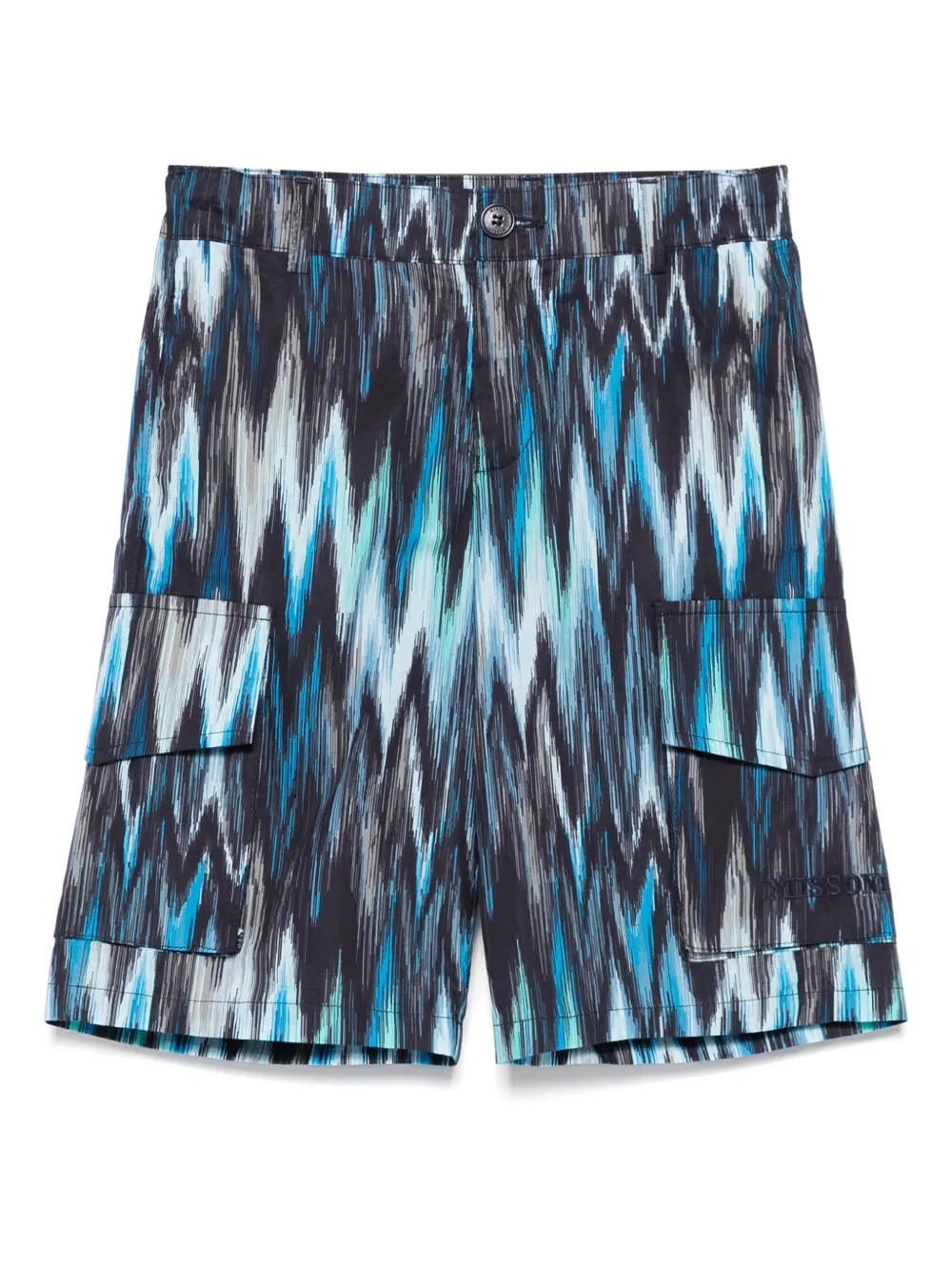 Missoni Kids Gestreepte shorts Blauw