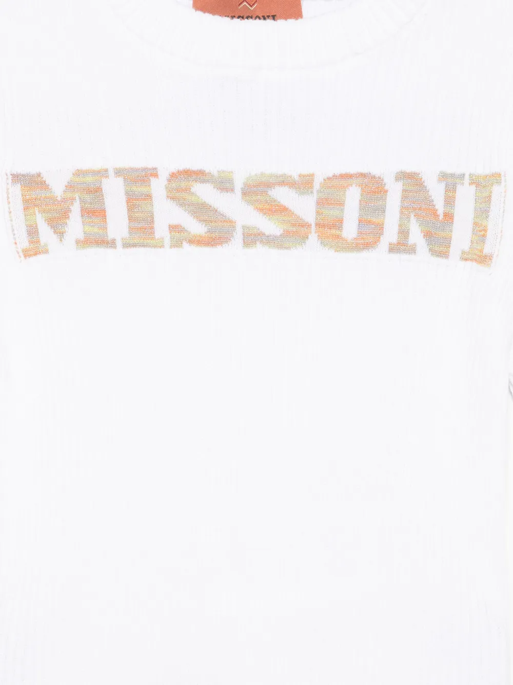 Missoni Kids Top met geborduurd logo Wit