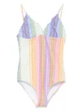 Missoni Kids graphic-print swimsuit - White