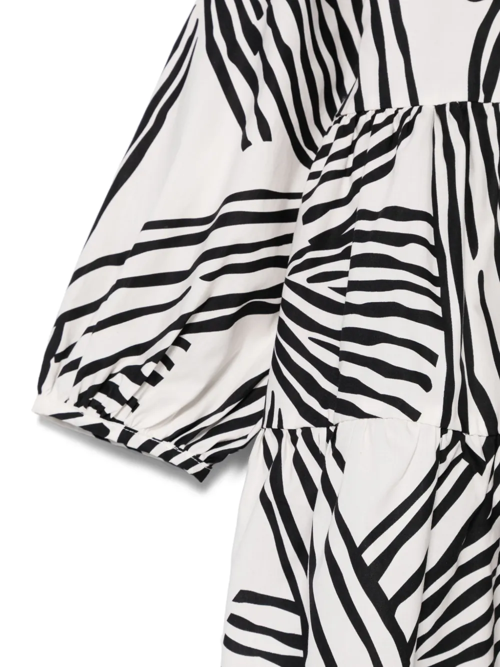 Simonetta Jurk met strikprint Wit