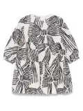 Simonetta bow-print dress - White