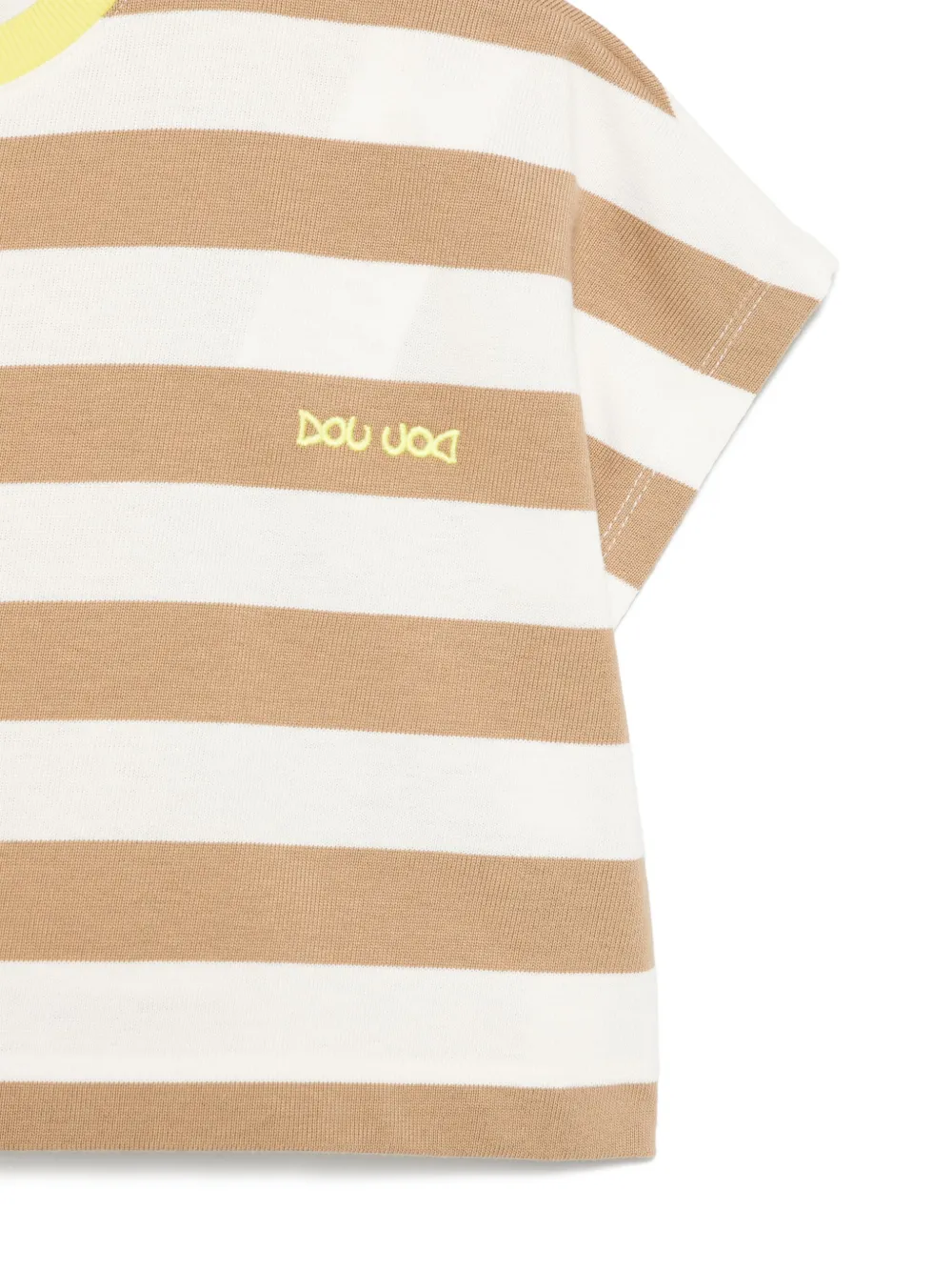 Douuod Kids Gestreept T-shirt Beige
