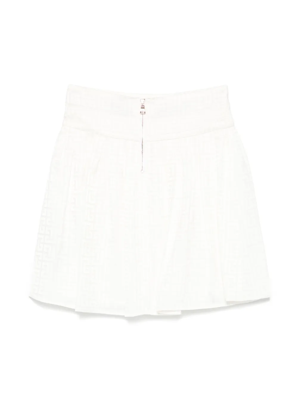 Balmain Kids logo-jacquard skirt - Wit