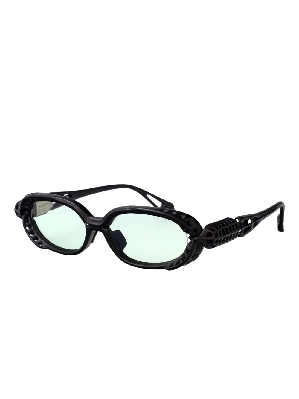 Yohji Yamamoto rectangle-frame sunglasses - Zwart