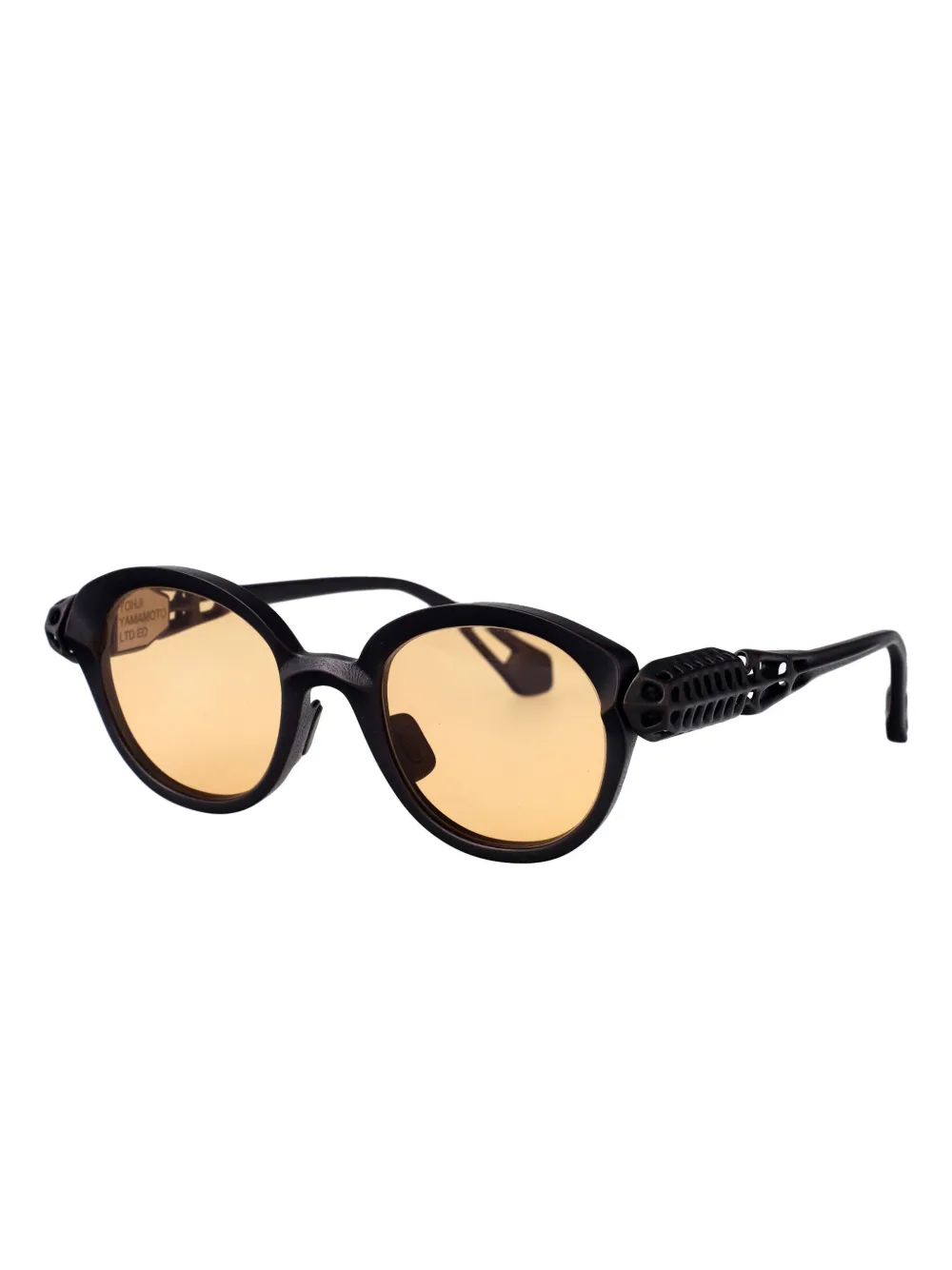 Yohji Yamamoto round-frame sunglasses - Zwart