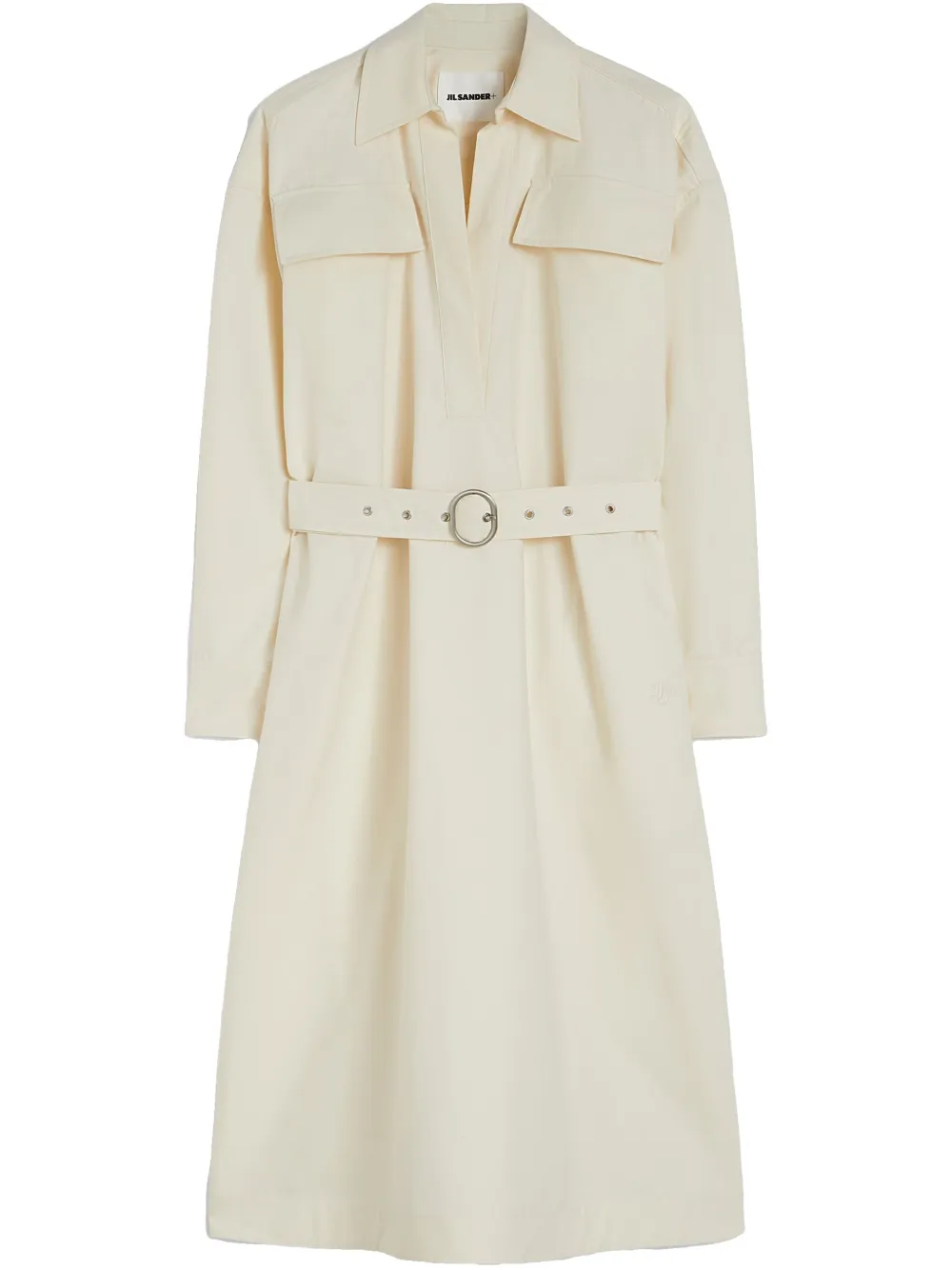 Jil Sander Jurk met ceintuur Beige