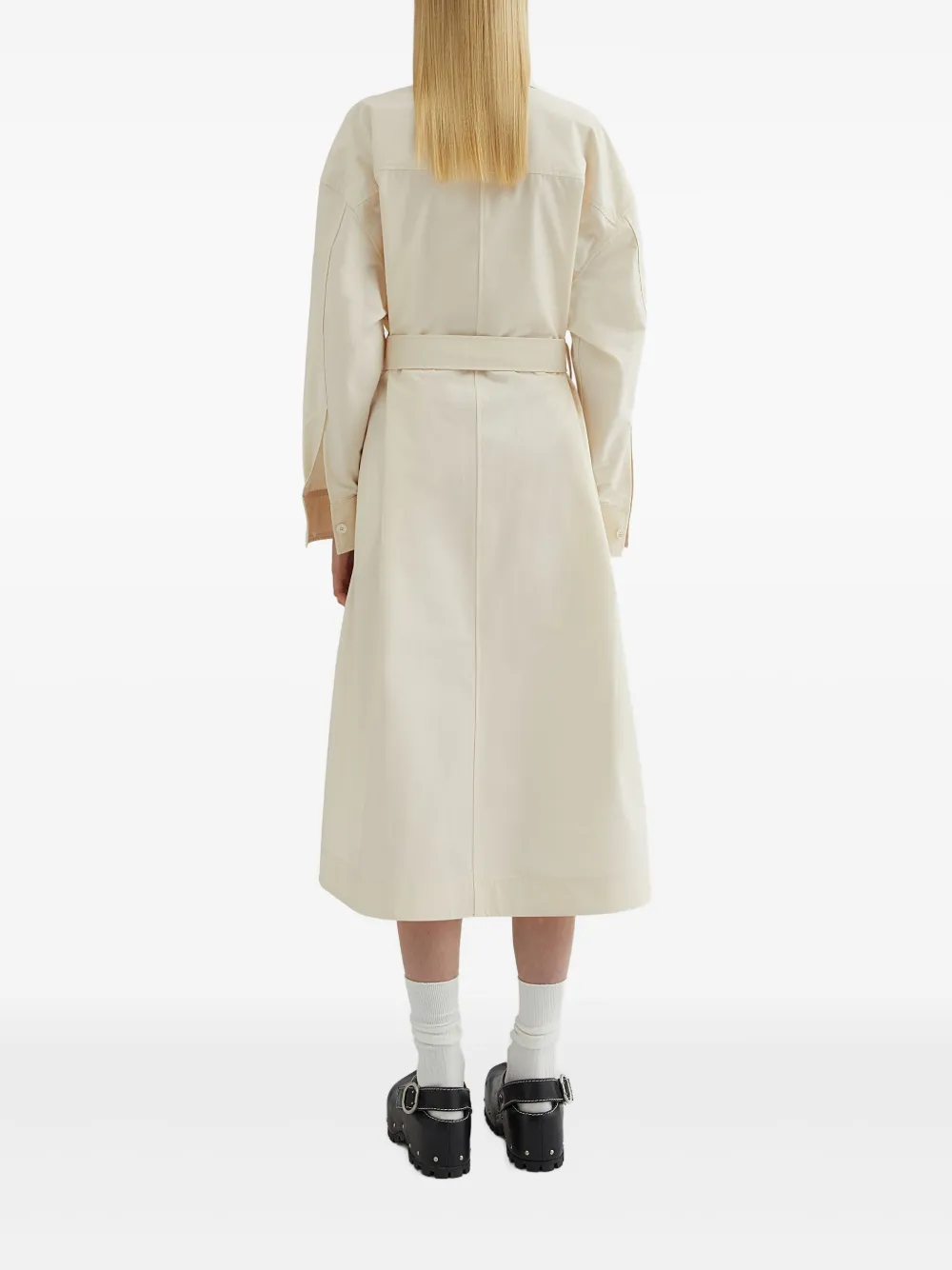 Jil Sander Jurk met ceintuur Beige