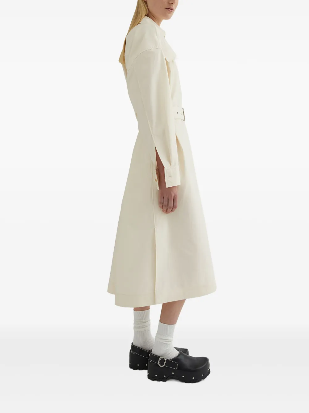 Jil Sander Jurk met ceintuur Beige