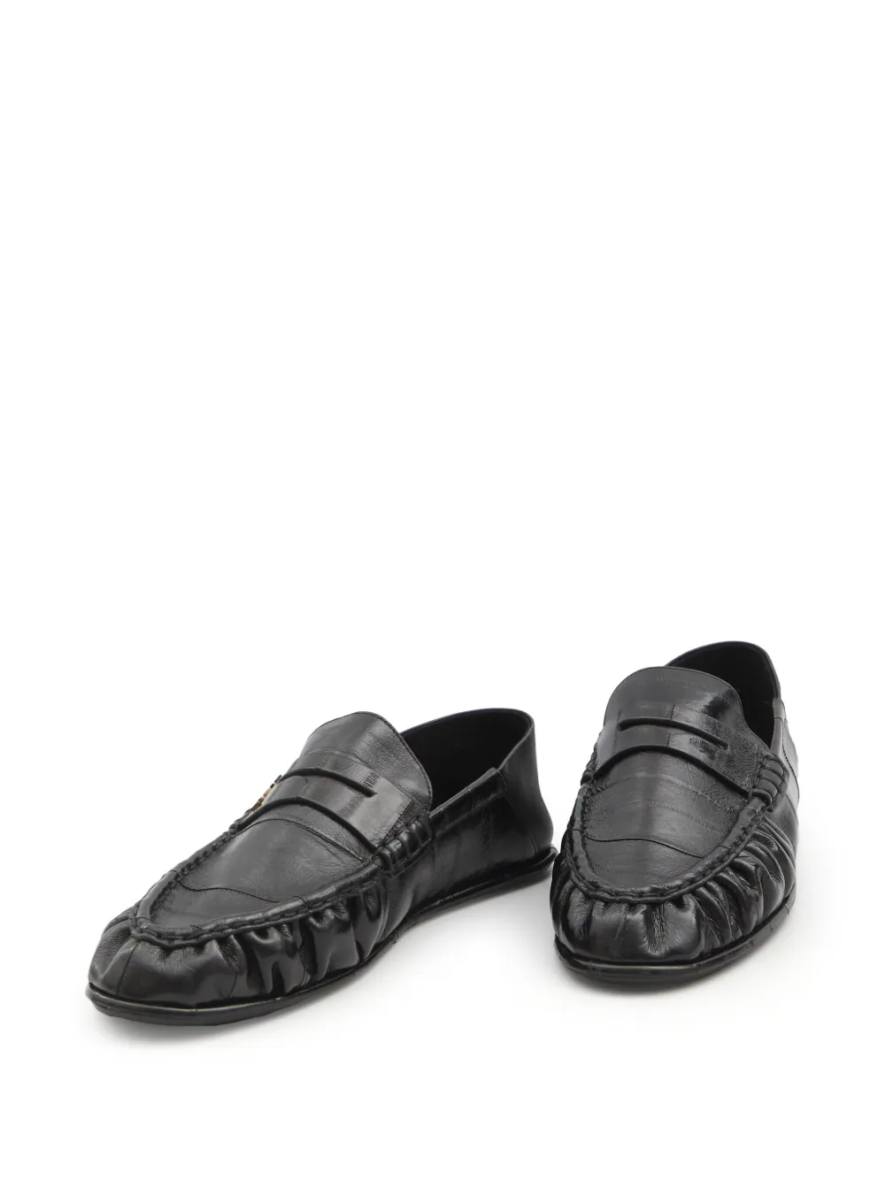 Saint Laurent leather loafers Black