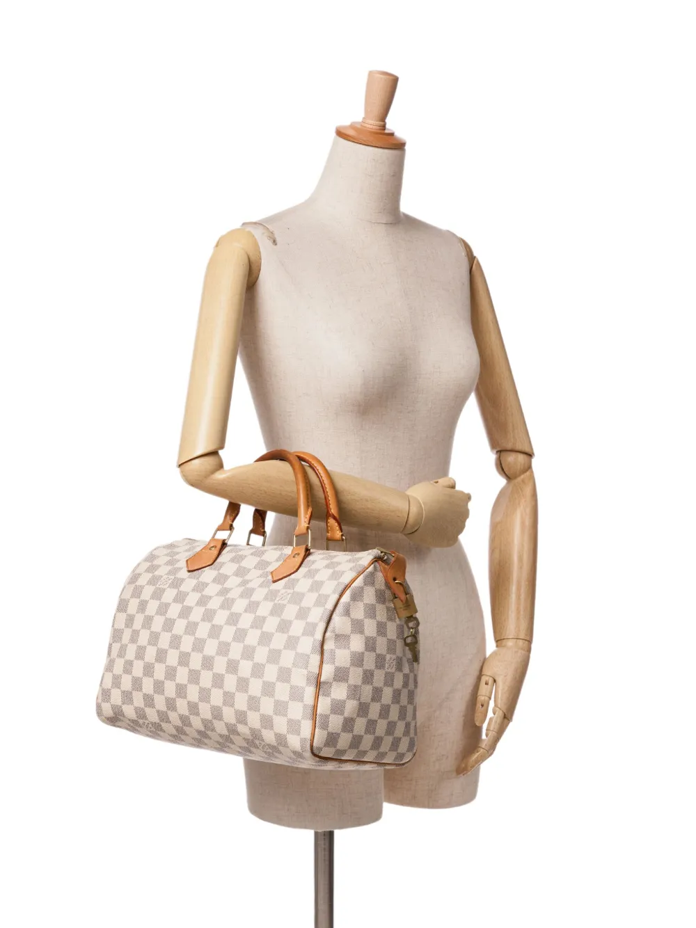 Louis Vuitton Pre-Owned 2009 Damier Azur Speedy 30 Boston tas - Wit
