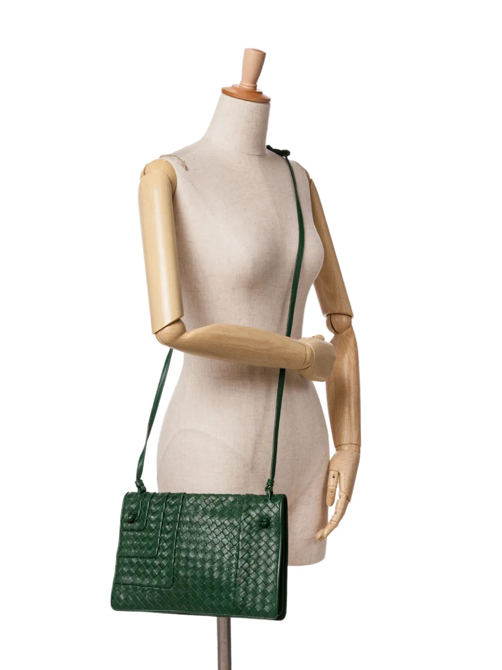 Bottega Veneta Pre-Owned 2010 Nappa Intrecciato crossbodytas - Groen