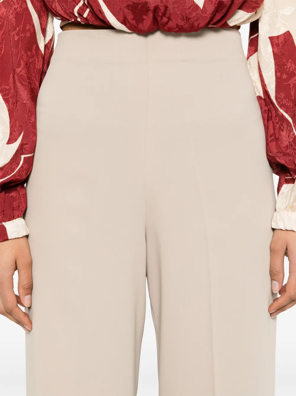 P.A.R.O.S.H. Broek met wijde pijpen Beige