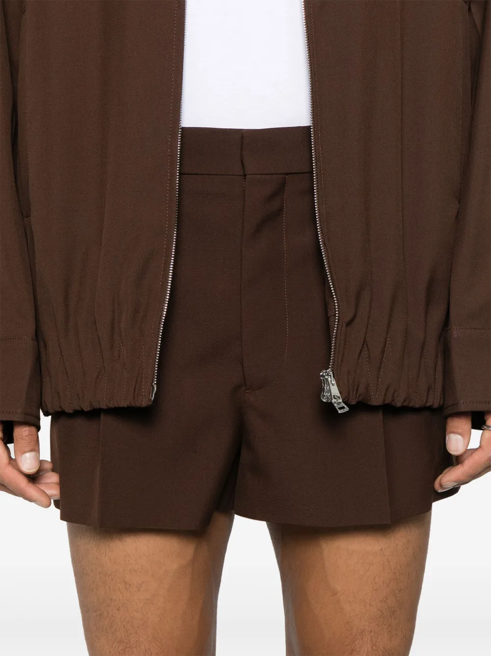 Gucci Twill wollen shorts Bruin